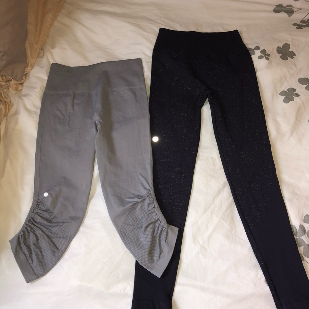 2 pairs Lululemon size 4 high waist pants